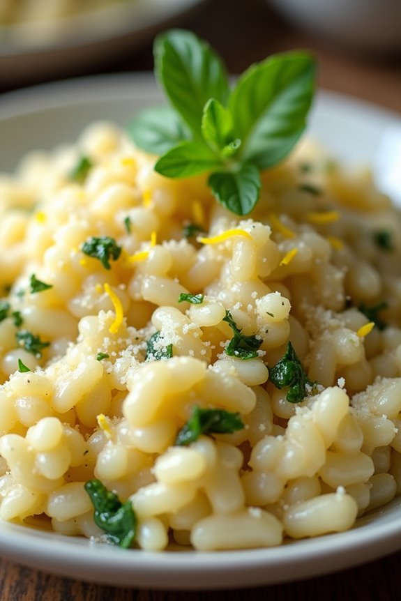 creamy herb and lemon risotto