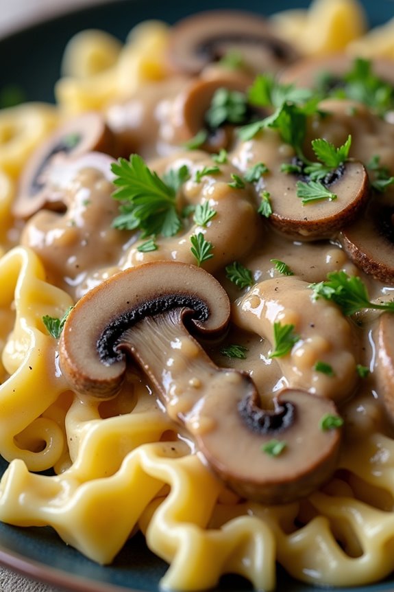 creamy mushroom spaetzle delight