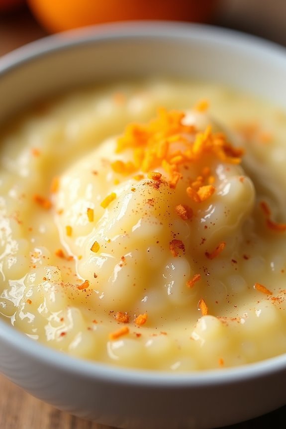creamy orange zest rice pudding