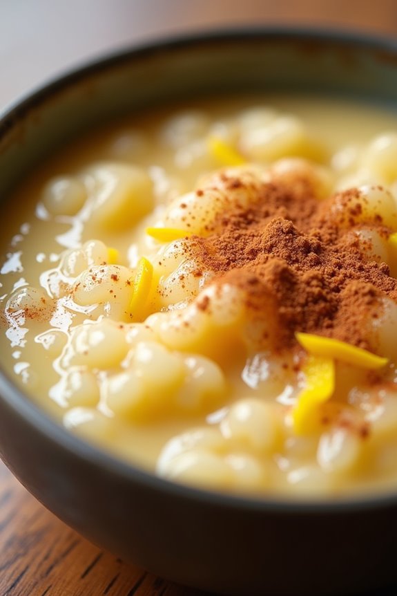 creamy portuguese rice pudding