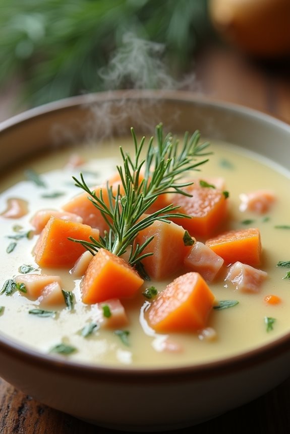 creamy salmon soup delight