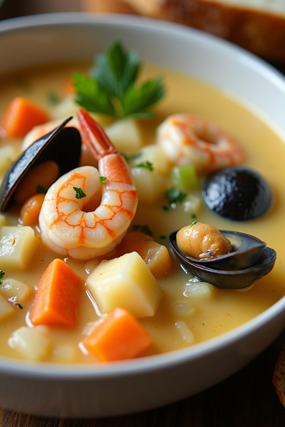 creamy seafood comfort soup