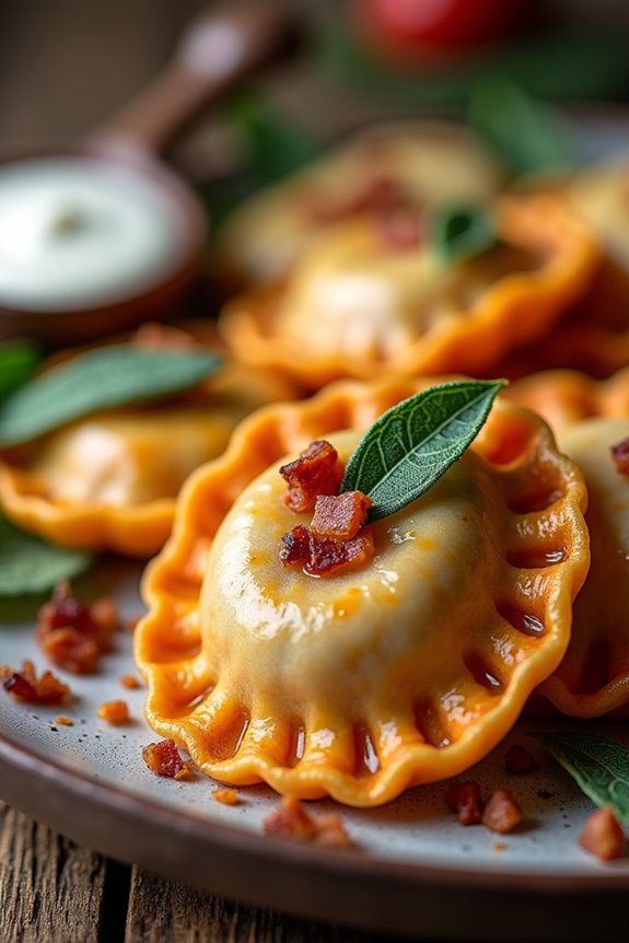 creamy sweet potato pierogi