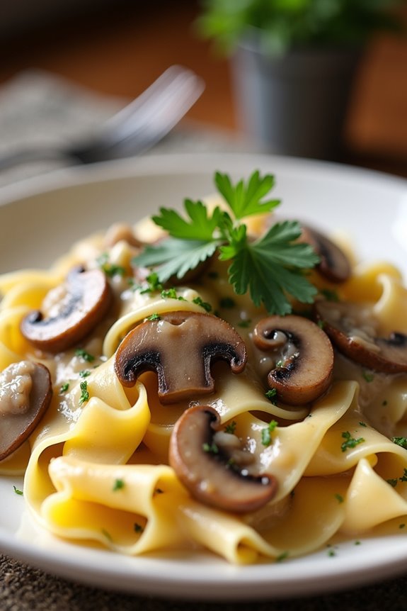 creamy vegetarian mushroom delight