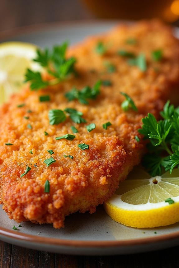 crispy breaded meat cutlet