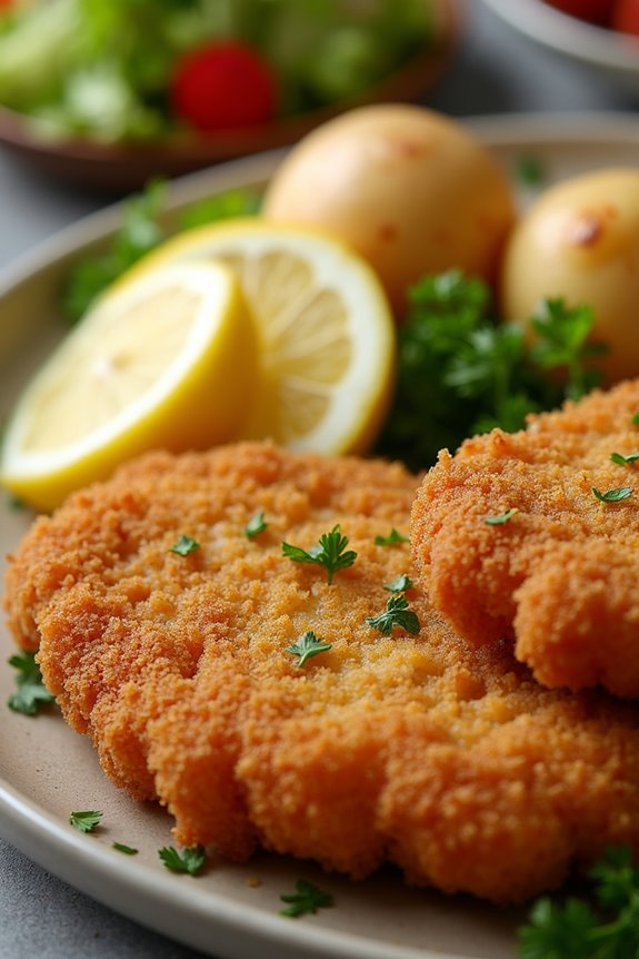 crispy breaded veal cutlet