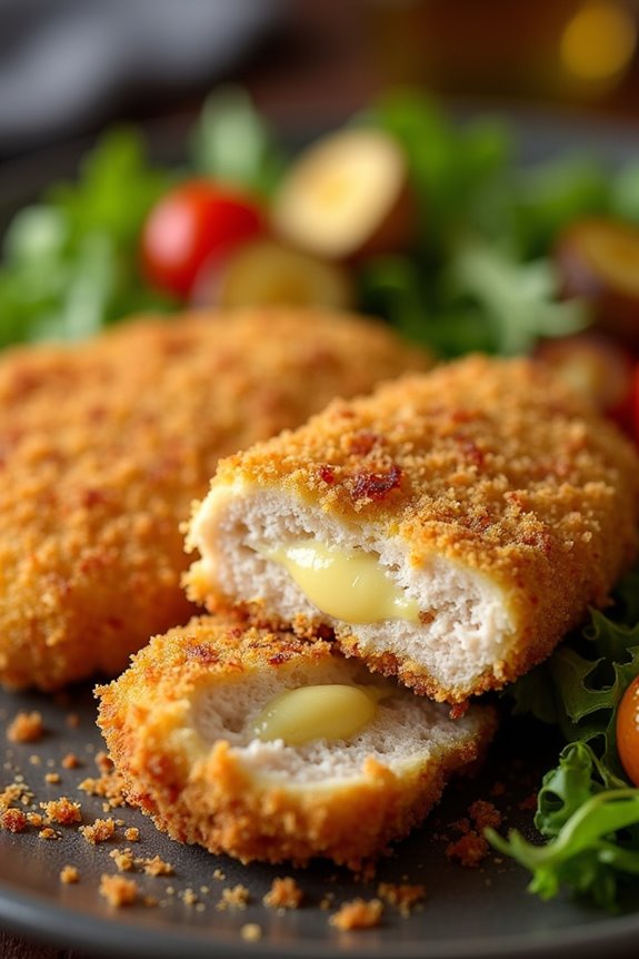 crispy chicken kiev schnitzel