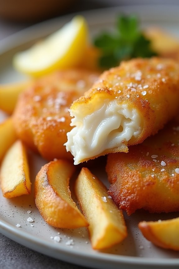 crispy cod with chips