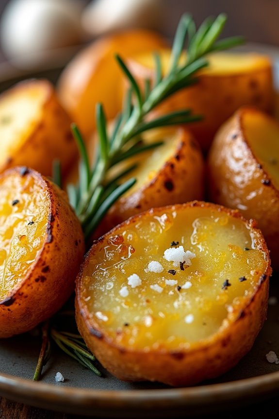 crispy garlic rosemary potatoes