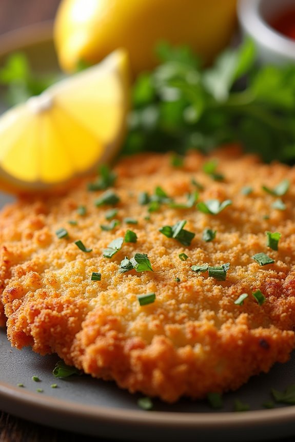 crispy panko coated schnitzel delight