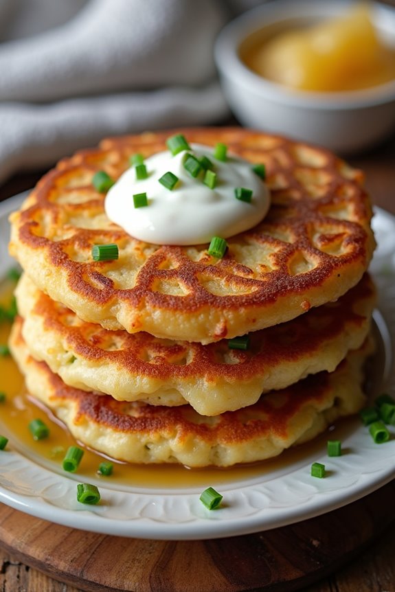 crispy sauerkraut potato pancakes