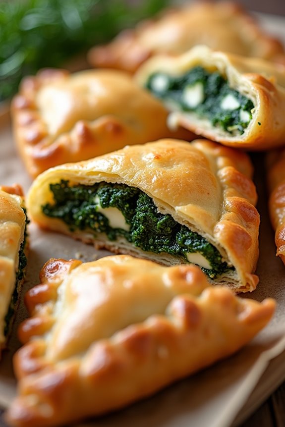 crispy spinach and cheese