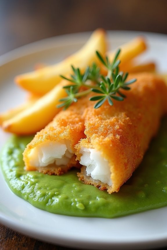 crispy tempura with wasabi