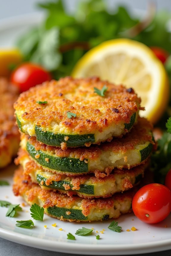 crispy vegetarian zucchini schnitzel