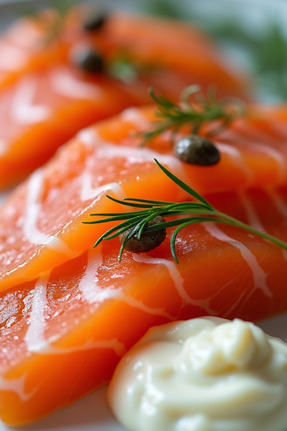 cured salmon with dill