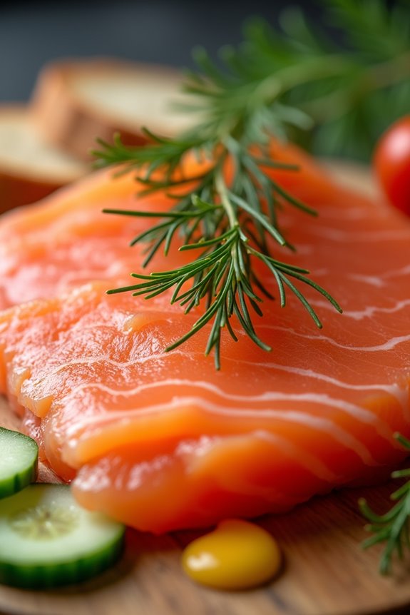 cured salmon with dill