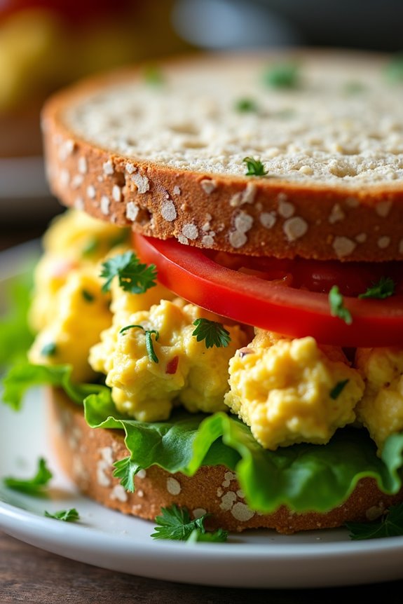 curried egg salad sandwiches