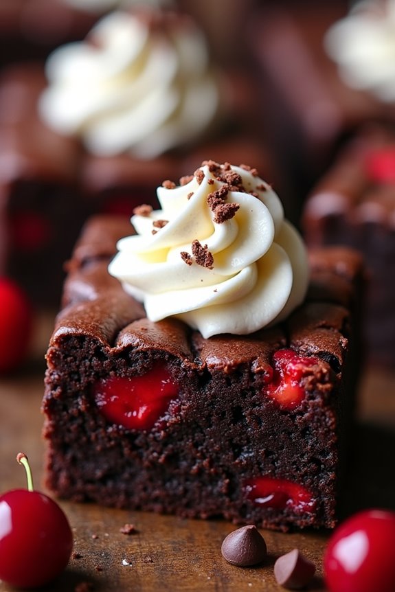 decadent cherry chocolate brownies