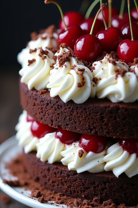 decadent chocolate cherry layers