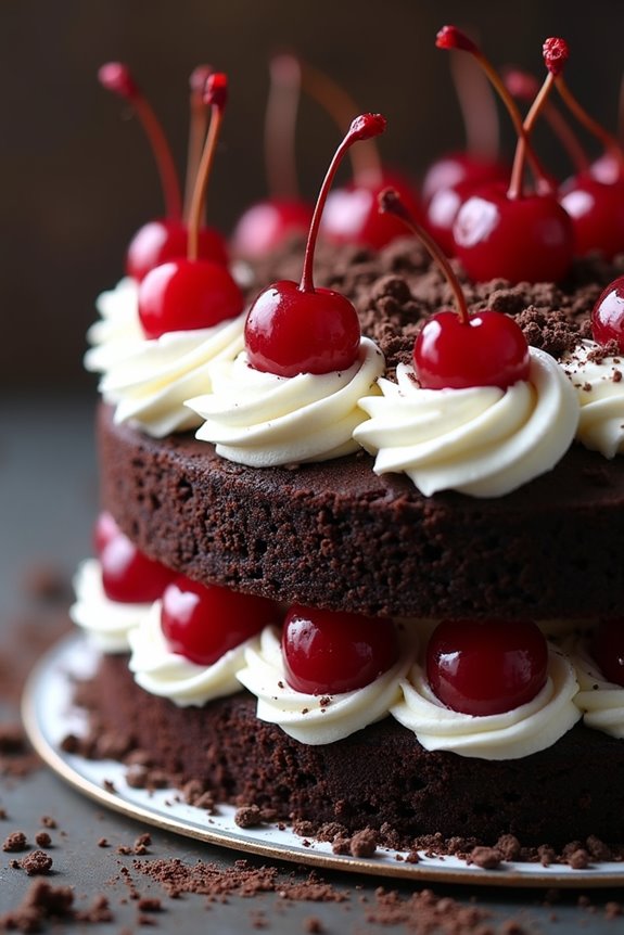 decadent chocolate cherry layers