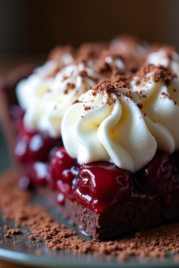 decadent chocolate cherry pie