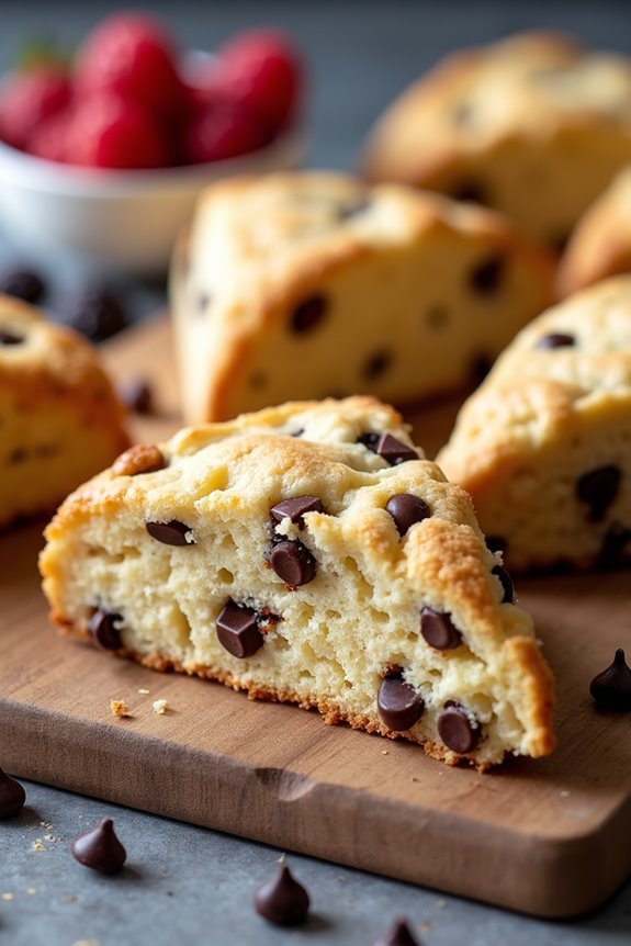 decadent chocolate chip scones
