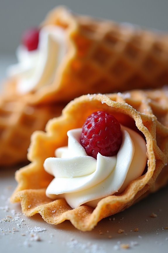 delicate norwegian waffle cones