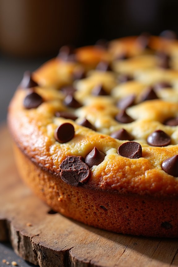 delicious chocolate chip cake