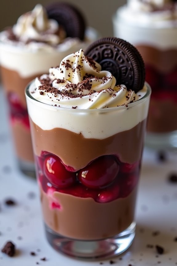 delicious layered chocolate dessert