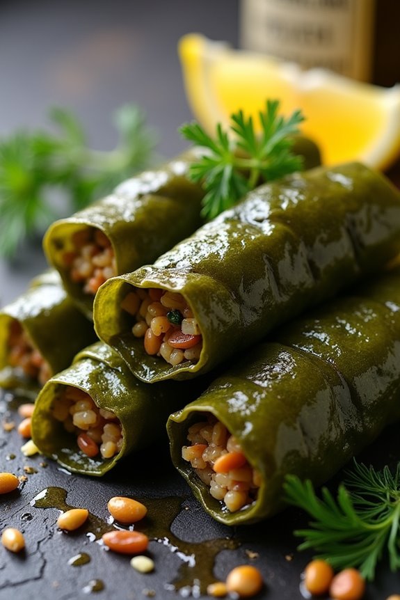 delicious mediterranean stuffed leaves