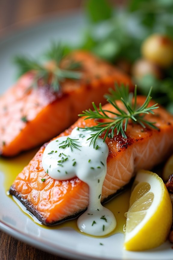 delicious salmon with dill