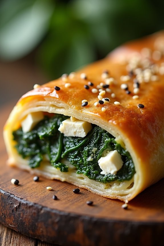 delicious spinach feta pastry