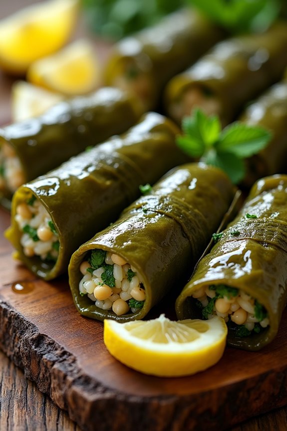 delicious stuffed grape leaves