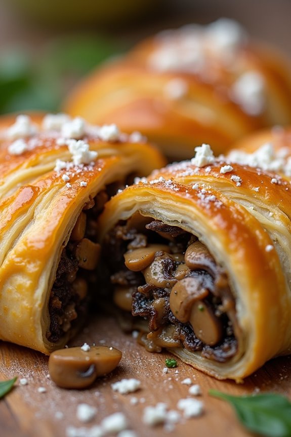 delightful earthy mushroom pastry