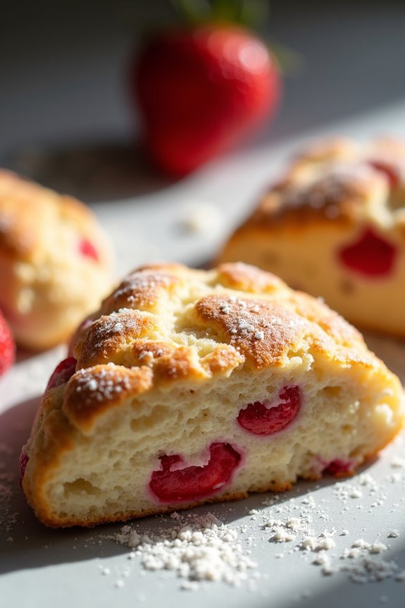 delightful fruity strawberry scones