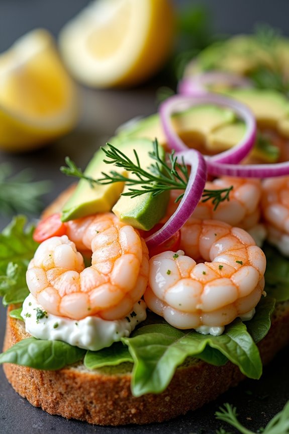 delightful scandinavian shrimp sandwich