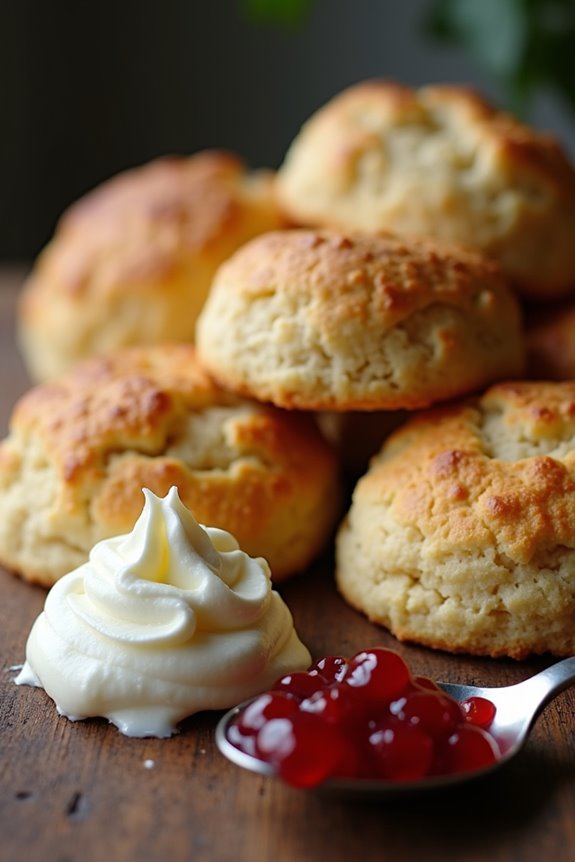 delightful scones with cream