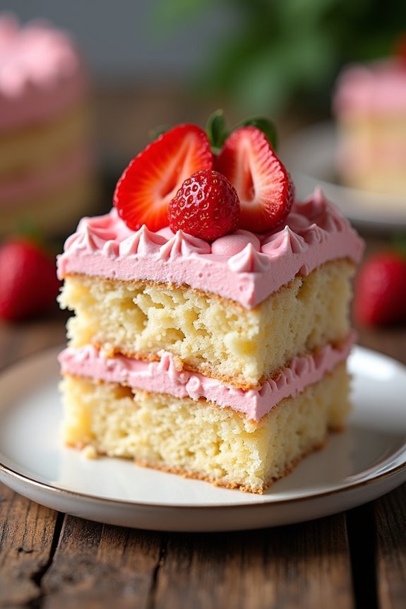 delightful summer strawberry cake