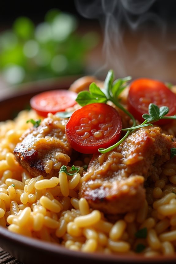 duck rice with chorizo