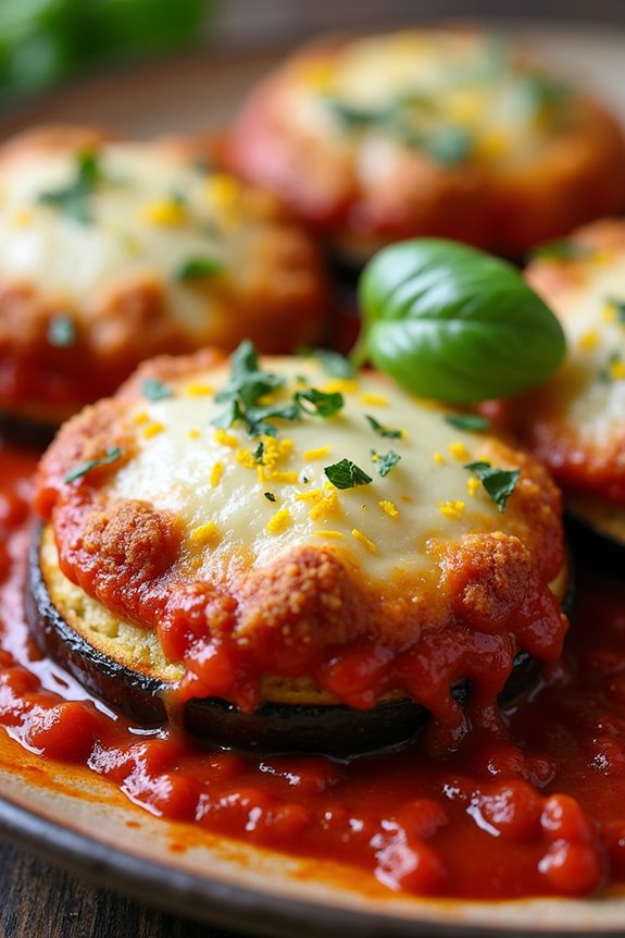 eggplant parmesan with herbs