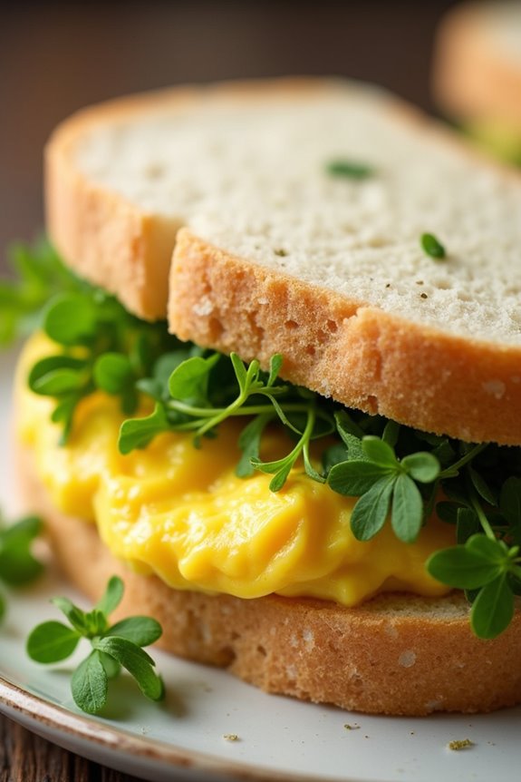 elegant egg cress sandwiches