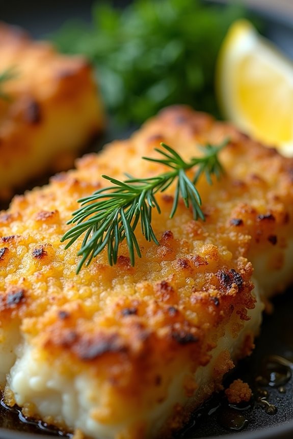 elegant mustard crusted cod
