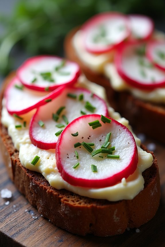elegant radish butter appetizer
