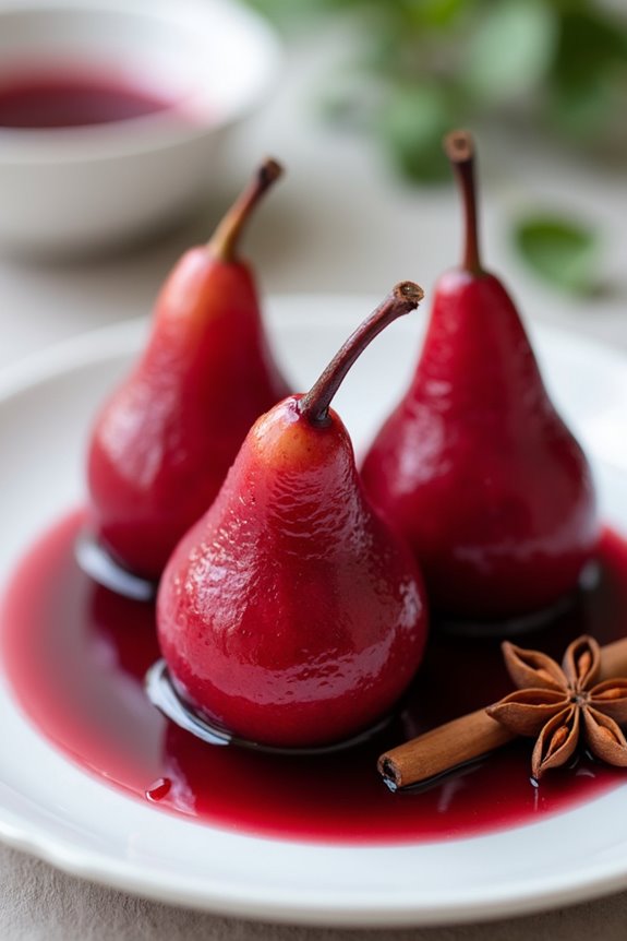 elegant red wine dessert