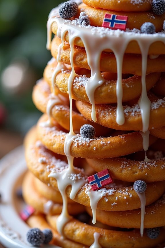 elegant ring shaped almond cake