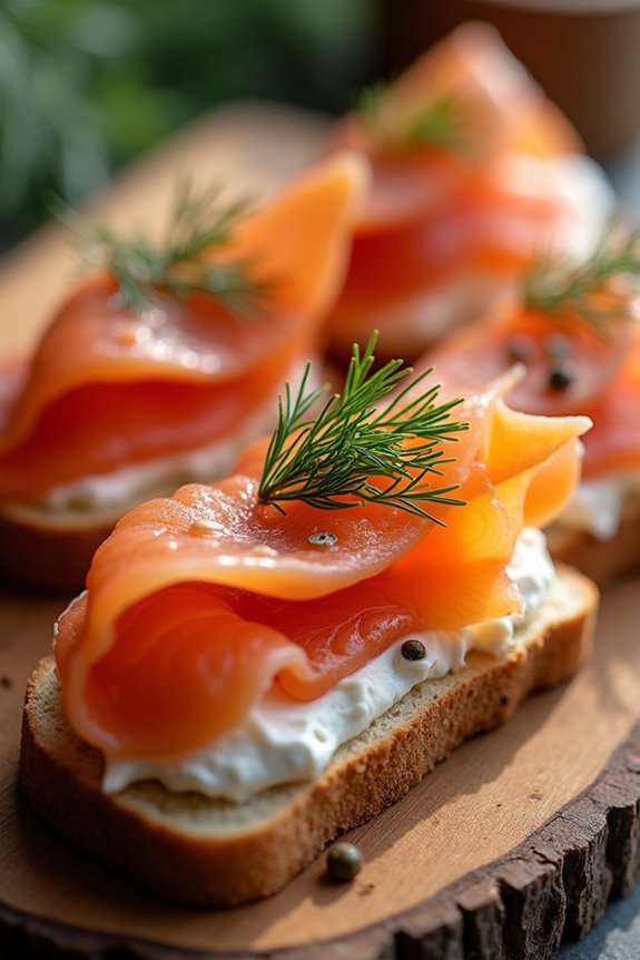 elegant smoked salmon sandwiches