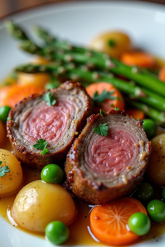 elegant spring lamb dish