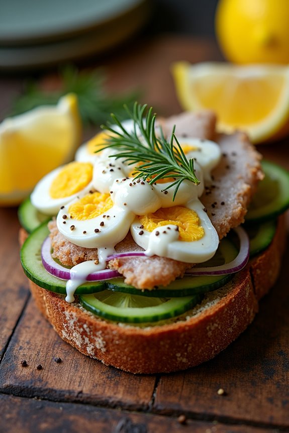 exquisite scandinavian open faced sandwich