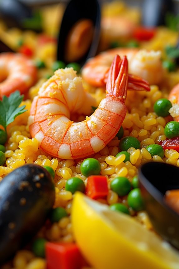 family style paella gathering