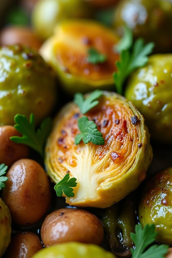 festive brussels sprouts dish